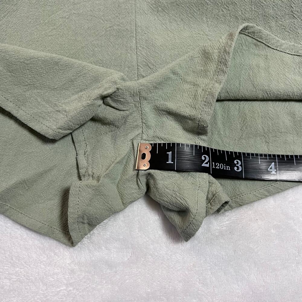 NEW Lulus Making My Heart Flutter Sage Green Ruffled Button-Front Romper Size XS - Picture 13 of 14